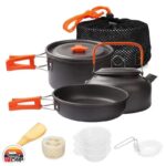 ست مسافرتی قابلمه دو نفره 10 تکه (بهمراه 3عدد کاسه، کفگیر و اسکاچ)  pot set - Image 5