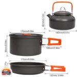 ست مسافرتی قابلمه دو نفره 10 تکه (بهمراه 3عدد کاسه، کفگیر و اسکاچ)  pot set - Image 9
