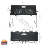 اجاق گاز دو شعله مسافرتی پایه دار ضدباد Travel stove - Image 4