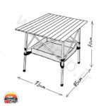 میز آلومینیومی تاشو کمپینگ کایوت Coyote folding camping table - Image 10
