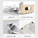 اجاق گاز تک شعله پرودو طرح چوب Porodo single burner gas stove - Image 3