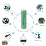 باتری 2200 میلی آمپر کد 18650 battery - Image 4