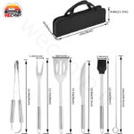 ست ابزار آشپزی استیل با کیف برزنتی Cooking tool set - Image 2