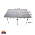 میز تاشو سفری آلومینیومی 6 نفره پرستیژ Prestige travel table - Image 2
