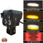 پروژکتور 4 لنز مربع روکار 3 رنگ مدل 4lens projector HJG-119 - Image 4