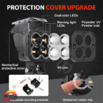 پروژکتور 4 لنز مربع روکار 3 رنگ مدل 4lens projector HJG-119 - Image 6