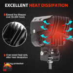 پروژکتور 4 لنز مربع روکار 3 رنگ مدل 4lens projector HJG-119 - Image 8