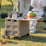 سبد خرید تاشو کمپینگ 65 لیتری چرخدار بلک دیر