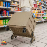 سبد خرید تاشو کمپینگ 65 لیتری چرخدار بلک دیر