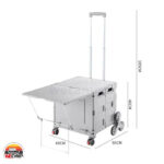 سبد خرید تاشو کمپینگ 65 لیتری چرخدار بلک دیر