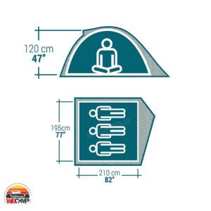 چادر 3 نفره کچوا مدل Quechua MH001