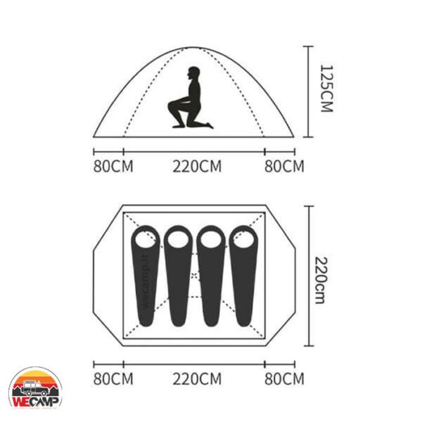 چادر ۴ نفره پکینیو جیلو K2021-C