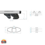 باربند آلومینیومی Menabo مدل Jackson XL