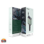 شارژر فندکی ۹۰ وات گرین لاین با کابل جمع‌شونده