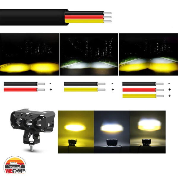 پروژکتور سه لنز دو رنگ Motolight