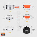 ست ظروف 17 تکه کینگ‌ کمپ KA2209