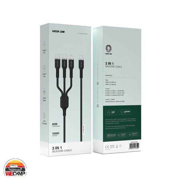 کابل شارژ 3 سر گرین لاین