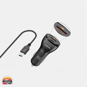 شارژر فندکی 2 پورت 50 وات گرین لاین مدل Green Lion GLC-5