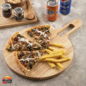 تخته سرو چوبی گرد دسته‌دار TK مدل 1027