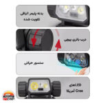 هدلامپ شارژی سانری MUYE650