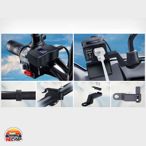 شارژر USB دوحالته موتورسیکلت