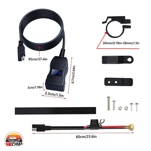 شارژر USB دوحالته موتورسیکلت
