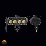 ست پروژکتور چهار لنز دو رنگ Motolight