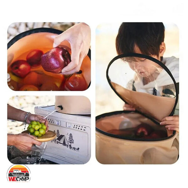 سطل تاشو 10 لیتری درب‌دار نیچرهایک CNK2350CF010