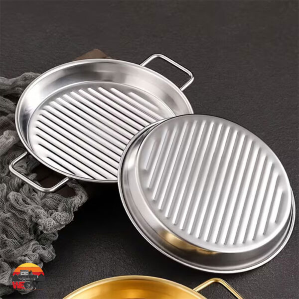 تابه استیل دسته‌دار 18 سانتی‌متر