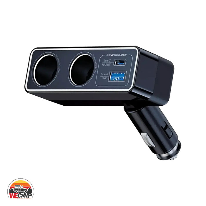 شارژر فندکی پاورولوژی Brio 54W