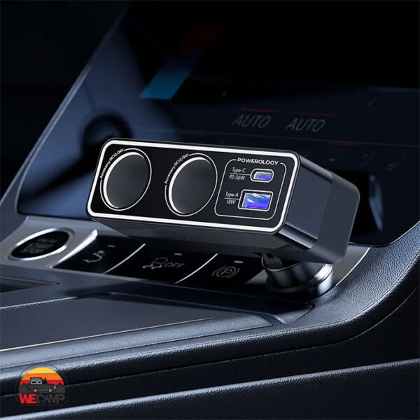 شارژر فندکی پاورولوژی Brio 54W