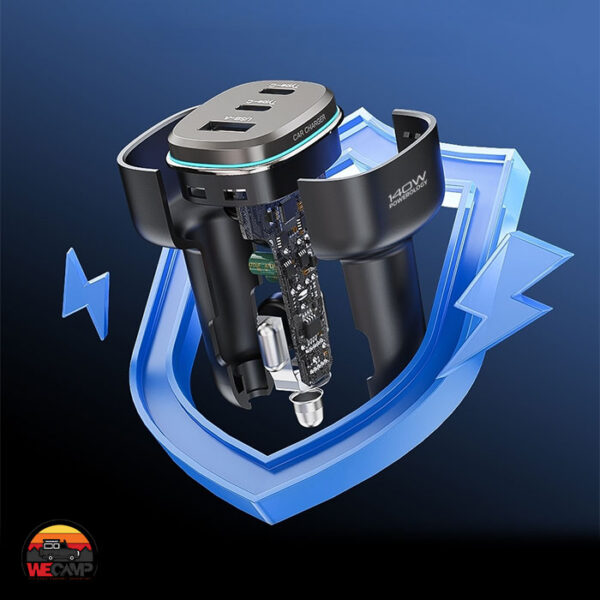 شارژر فندکی 140 وات پاورولوژی PCCSR025