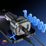 شارژر فندکی 140 وات پاورولوژی PCCSR025
