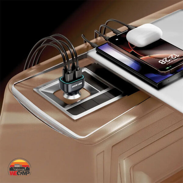 شارژر فندکی گرین لاین Quad Port